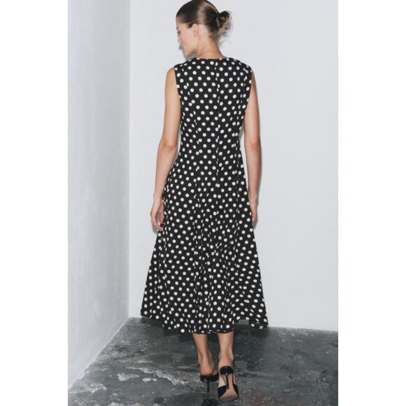 ZARA ZW COLLECTION SLEEVELESS MIDI DRESS - Picture 4 of 9